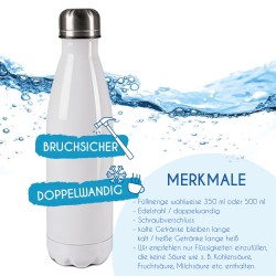 Thermosflasche mit Namen - Woodland