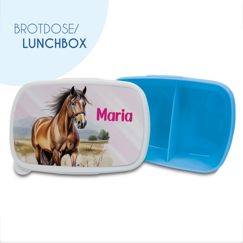 Pferd - Brotdose mit Namen