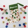 Mini - Nikolausstiefel - Schneemann grün