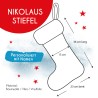 Nikolausstiefel -  Schneemänner rot