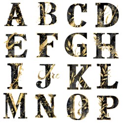 Tasse - Black and Gold Initalie