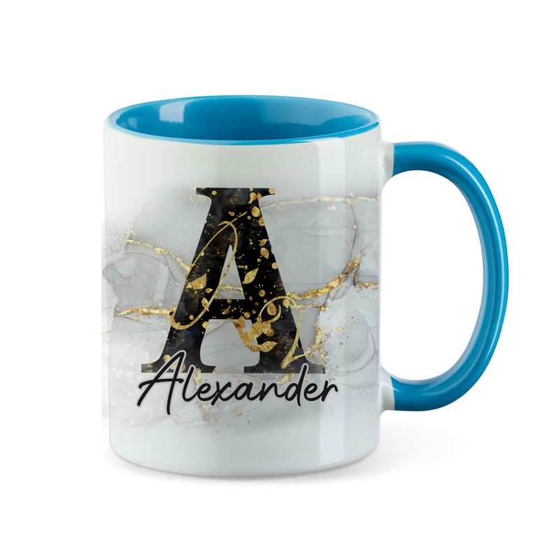 Tasse - Black and Gold Initalie