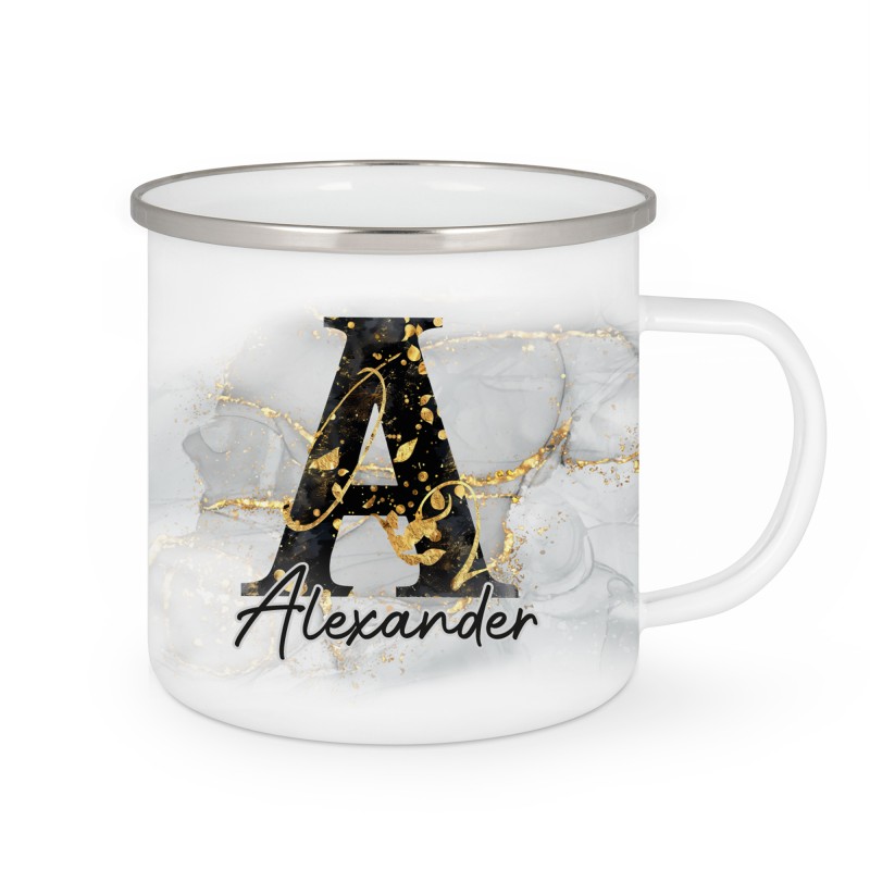Tasse - Black and Gold Initalie