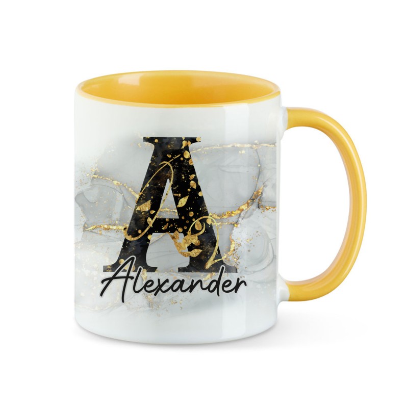 Tasse - Black and Gold Initalie