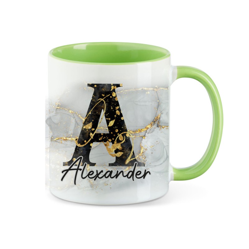 Tasse - Black and Gold Initalie