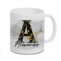 Tasse - Black and Gold Initalie