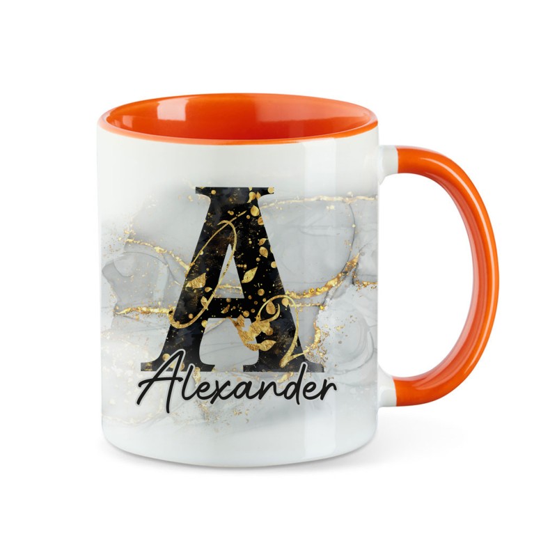Tasse - Black and Gold Initalie