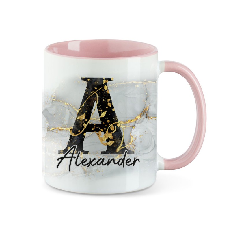 Tasse - Black and Gold Initalie