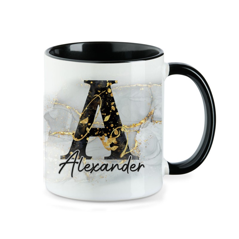 Tasse - Black and Gold Initalie