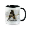 Tasse - Black and Gold Initalie