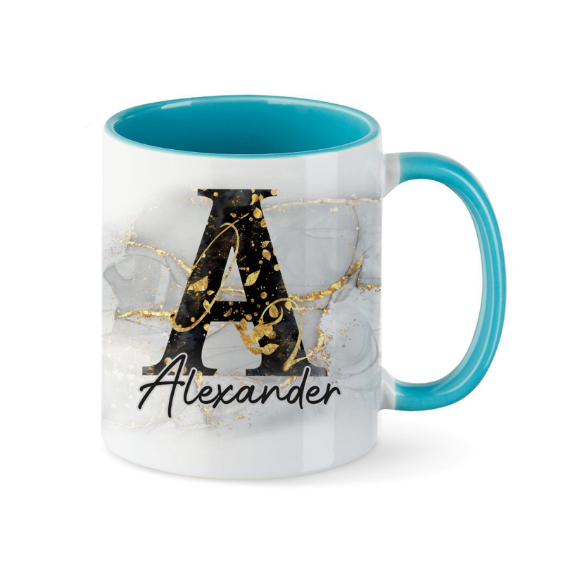 Tasse - Black and Gold Initalie