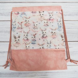 Turnbeutel mit Namen - Hasenmädchen