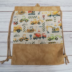 Mini Turnbeutel -  Baustellenfahzeuge