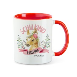 Tasse - Schulkind Pony Aquarell