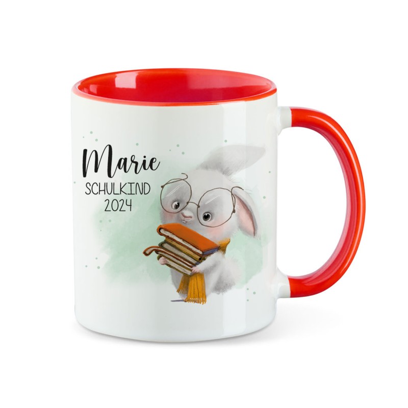 Tasse - Schulkind Hase & Küken Bücher