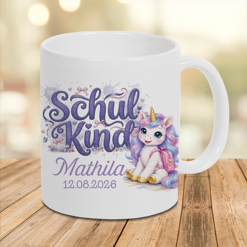 Tasse - Einhorn Schultasche