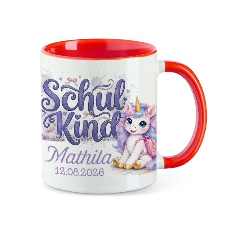 Tasse - Einhorn Schultasche
