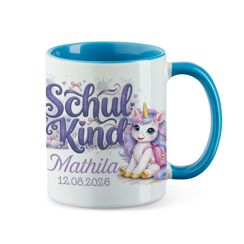 Tasse - Einhorn Schultasche