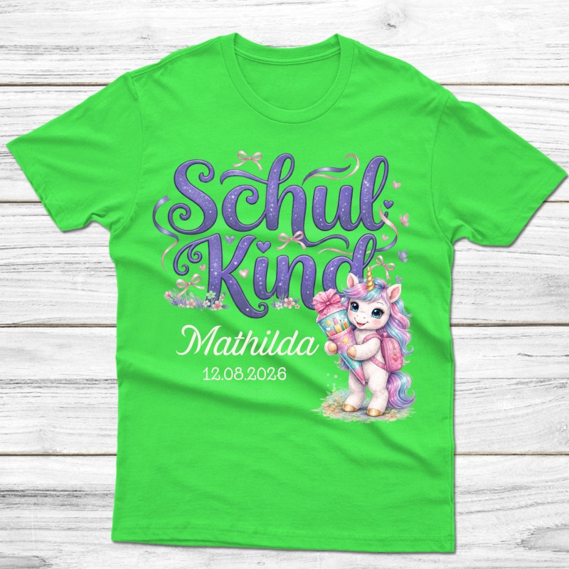 Schulkindshirt - Einhorn Schultüte