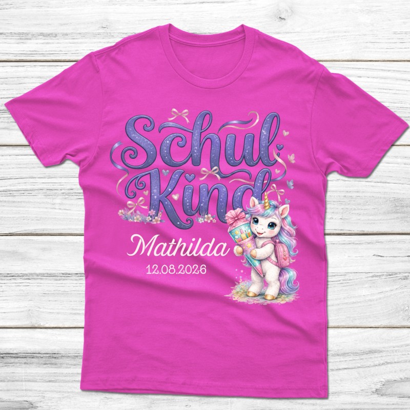 Schulkindshirt - Einhorn Schultüte