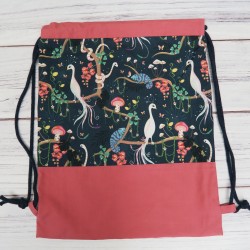 Turnbeutel mit Namen - Pfau