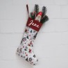 Nikolausstiefel -  tierische Weihnachtszeit rot