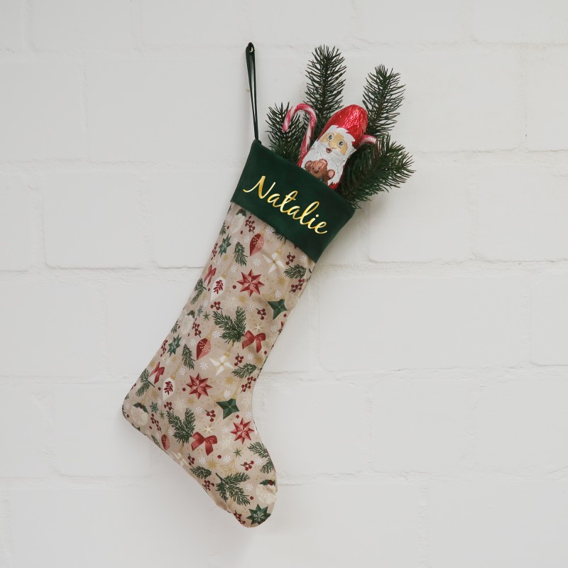 Nikolausstiefel -  Rustikales Weihnachtsdesign