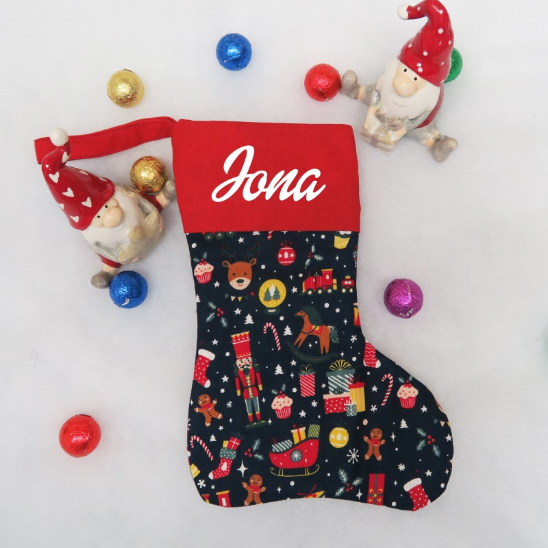 Mini - Nikolausstiefel - Christmas Ditsy