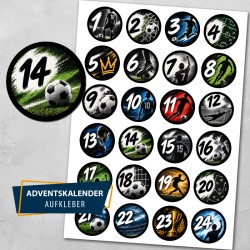 Adventskalenderzahlen Fußball