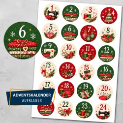 Adventskalenderzahlen Nähen