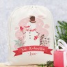 Nikolaussack Geschenkesack - Schneemann Rosa