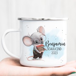Tasse - Schulkind Mäuse Bücher